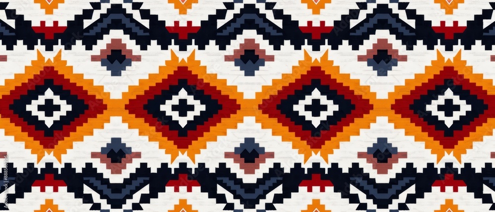 Design a seamless pattern with traditional Indian geometric weaving Design a seamless pattern with traditional Indian geometric weaving
