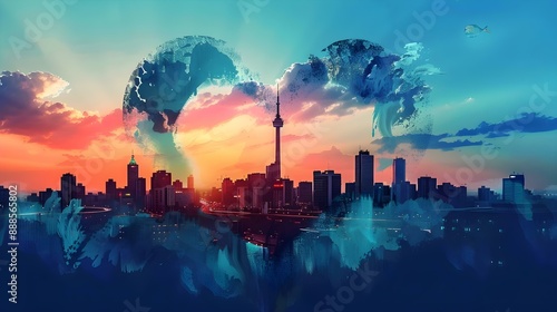 Johannesburg Economic Heart Skyline