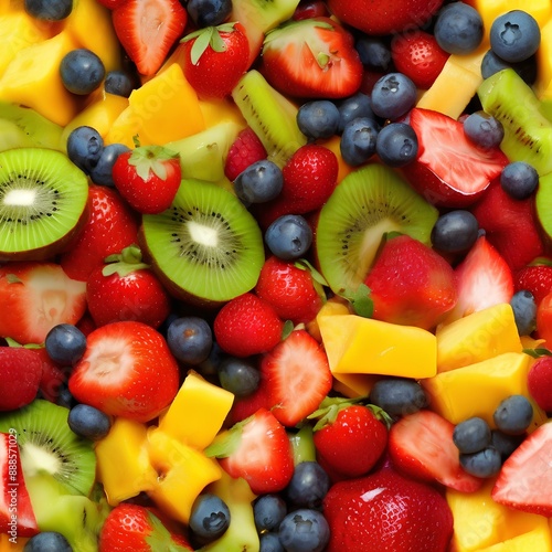 salad, fruits