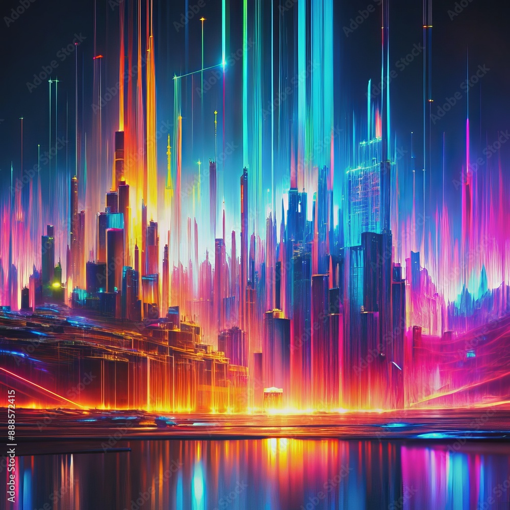 Vibrant digital glitch art backdrop featuring distorted pixelation, noisy data streams, and futuristic distortion effects in a wide, high-tech banner format. Vibrant digital glitch art backdrop featuring distorted pixelation, noisy data streams, and futuristic distortion effects in a wide, high-tech banner format.