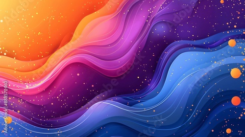 Abstract Wavy Background with Vibrant Colors