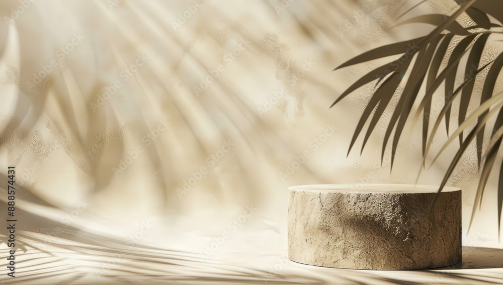 Minimal Background for Product Presentation with Natural Elements and Neutral Tones Minimal Background for Product Presentation with Natural Elements and Neutral Tones