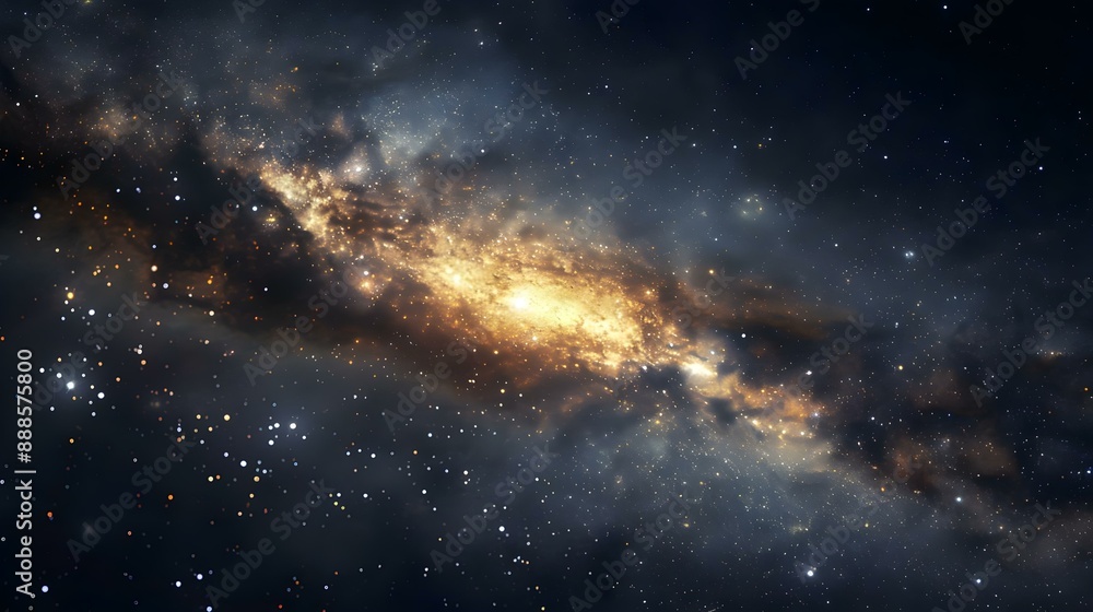Fototapeta premium Dark interstellar space background