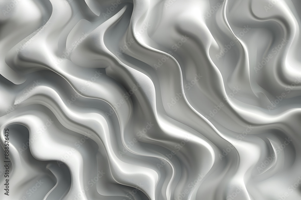 Fototapeta premium Abstract volumetric waves background. 3d background of waves with plaster texture