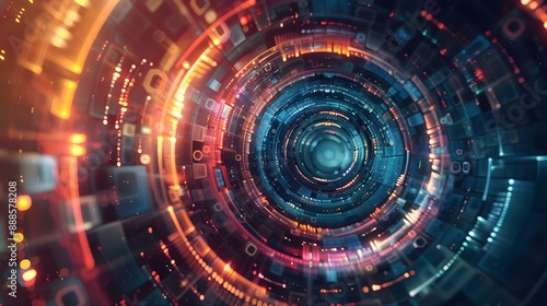 Wallpaper Mural Spiral technology concept background Torontodigital.ca