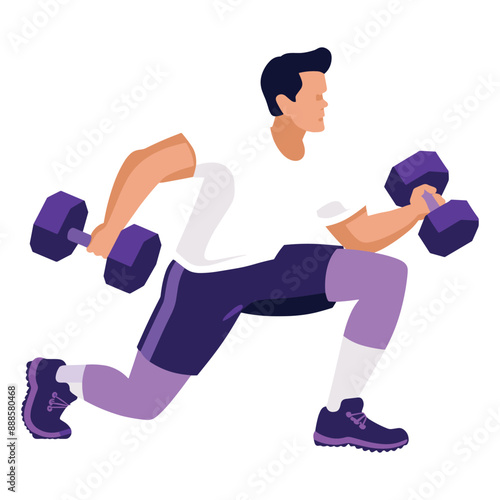 Man working out with dumbbells, exercising, fitness, strength training, healthy lifestyle, athletic, gym, sport, active lifestyle, bodybuilding.