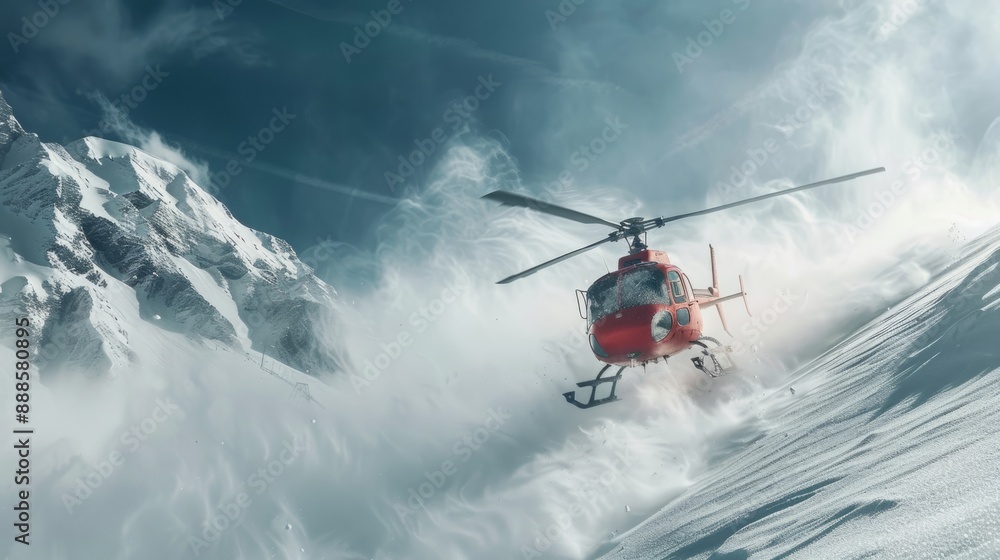 helicopter takes off in snow generative ai helicopter takes off in snow generative ai