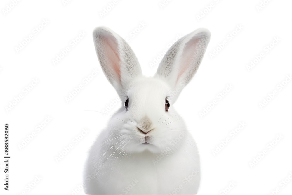 White Rabbit Studio Portrait On PNG Background White Rabbit Studio Portrait On PNG Background