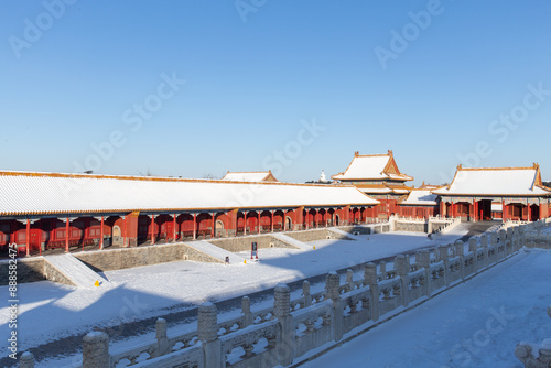 China Forbidden City snow scene photo