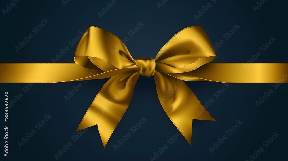 golden bow ribbon isolated on white golden bow ribbon isolated on white