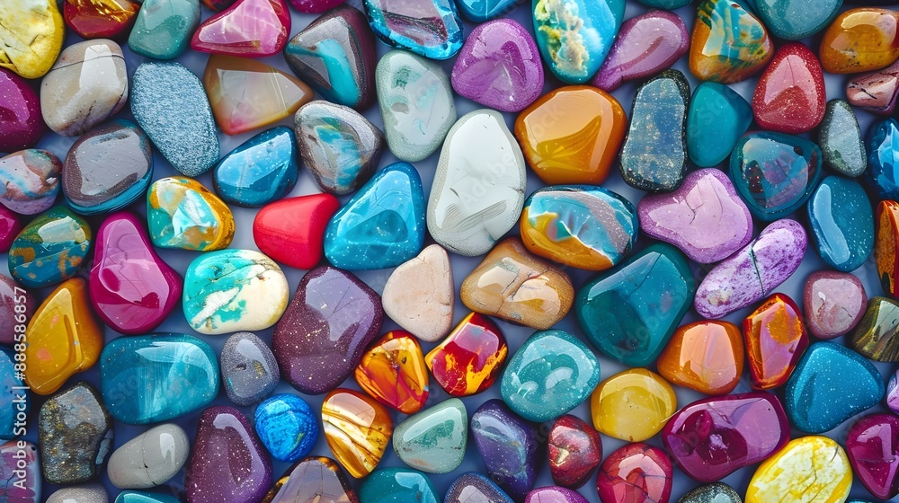 Colorful pebbles pattern banner Colorful pebbles pattern banner
