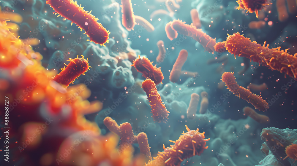 Realistic Bacteria background
