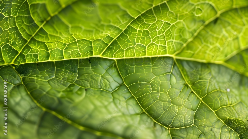 Fototapeta premium Close-up macro photography of green nature background