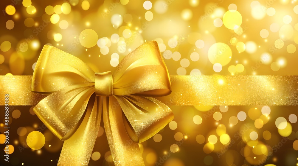 golden bow ribbon isolated on white golden bow ribbon isolated on white
