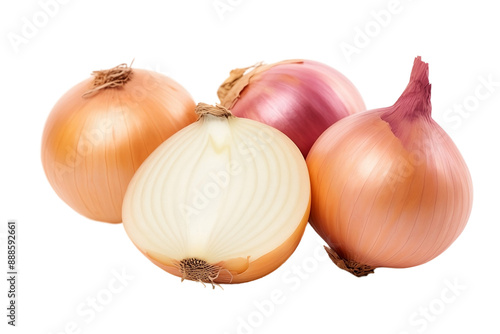 Wallpaper Mural Fresh Whole and Sliced Onions On PNG Background Torontodigital.ca