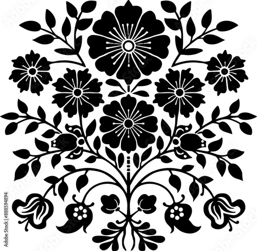 Hungarian embroidery pattern decoration