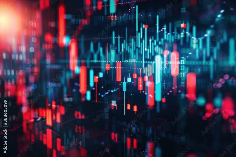 stock market chart lines, financial graph on technology abstract background represent financial crisis, financial stock market chart lines, financial graph on technology abstract background represent financial crisis, financial