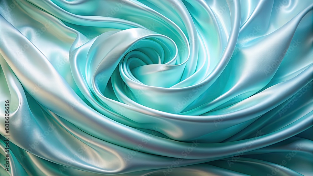 Beautiful silk flowing swirl of pastel gentle calming aqua color and light blue cloth background, silk, flowing, swirl, pastel Beautiful silk flowing swirl of pastel gentle calming aqua color and light blue cloth background, silk, flowing, swirl, pastel