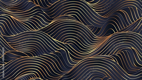 Luxury wavy pattern with Japanese style background