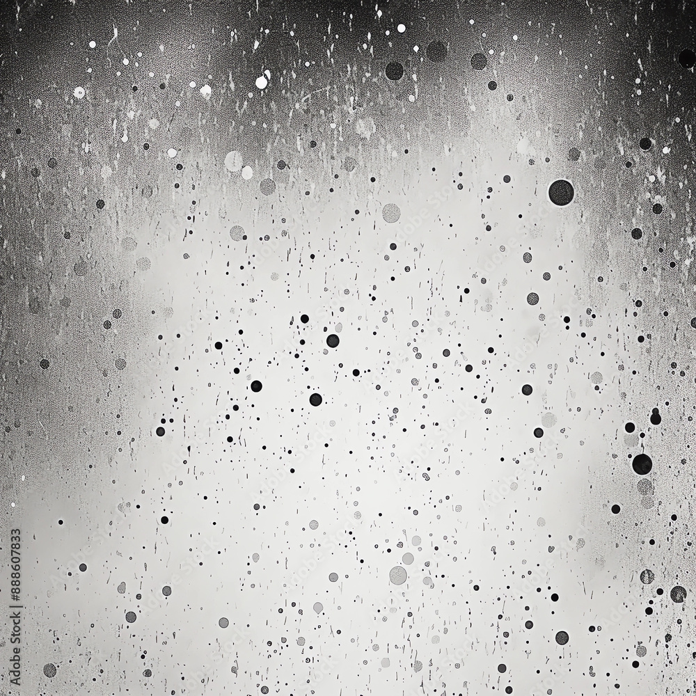 A black and white texture with small dots, splashes of paint, dust particles, and grunge effect A black and white texture with small dots, splashes of paint, dust particles, and grunge effect