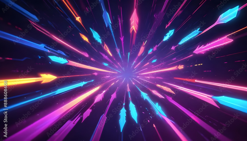 abstract technology background with colorful glowing arrows 5 abstract technology background with colorful glowing arrows 5