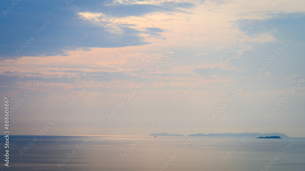 beautiful view of sea and sky in the morning, natural background beautiful view of sea and sky in the morning, natural background