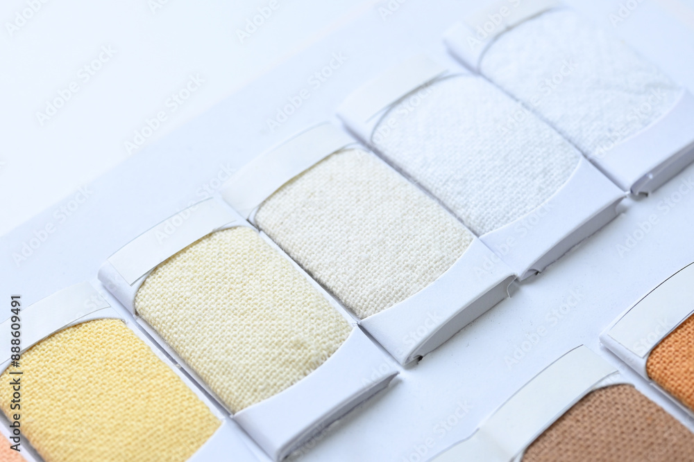 Fototapeta premium sample color shade of colorful fabric textile of clothing industry