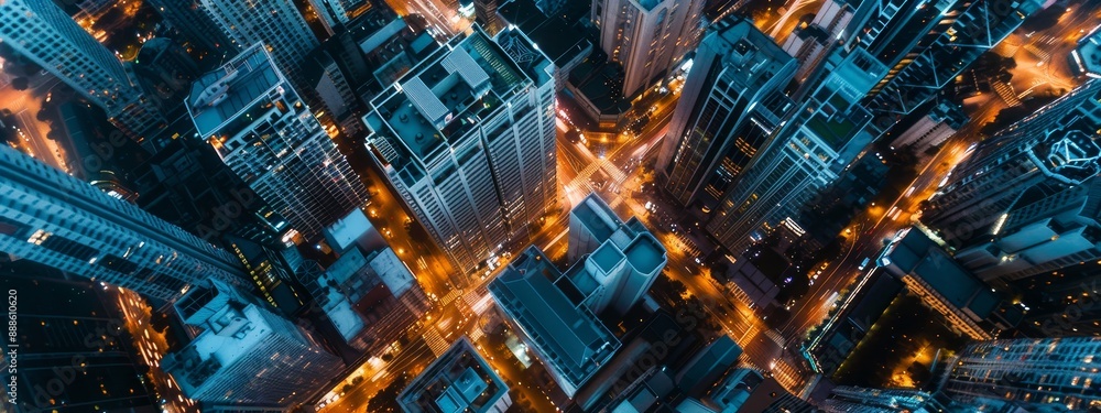 upside down overhead birds eye perspective drone view on a modern city ... - Upside Mensober City Views