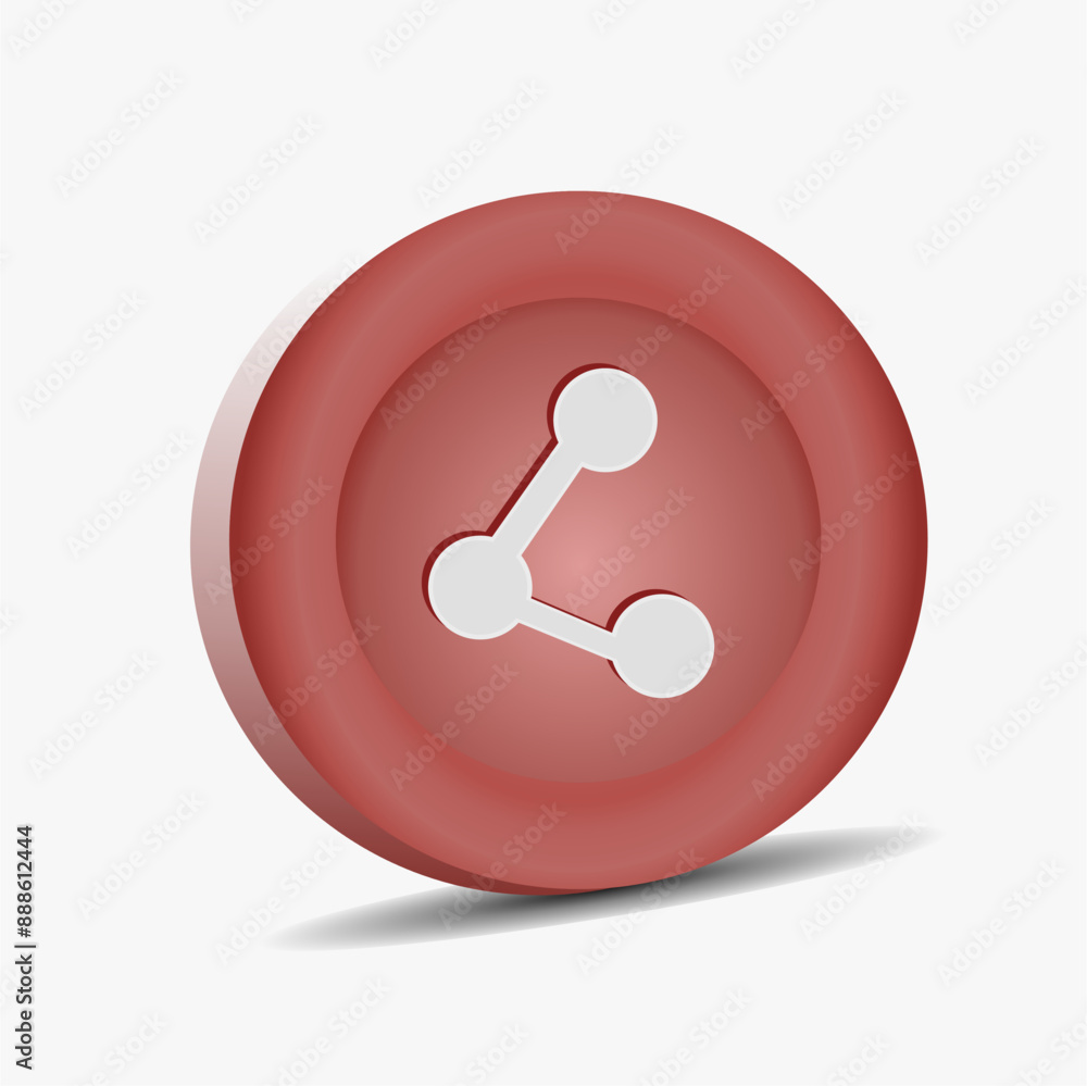 Share document paper icon vector 3d render Share document paper icon vector 3d render