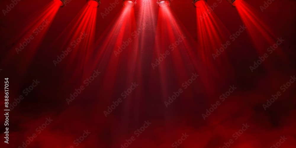 Backdrop Red Spotlights For Flyers, Banner and Backgrounds realistic Backdrop Red Spotlights For Flyers, Banner and Backgrounds realistic