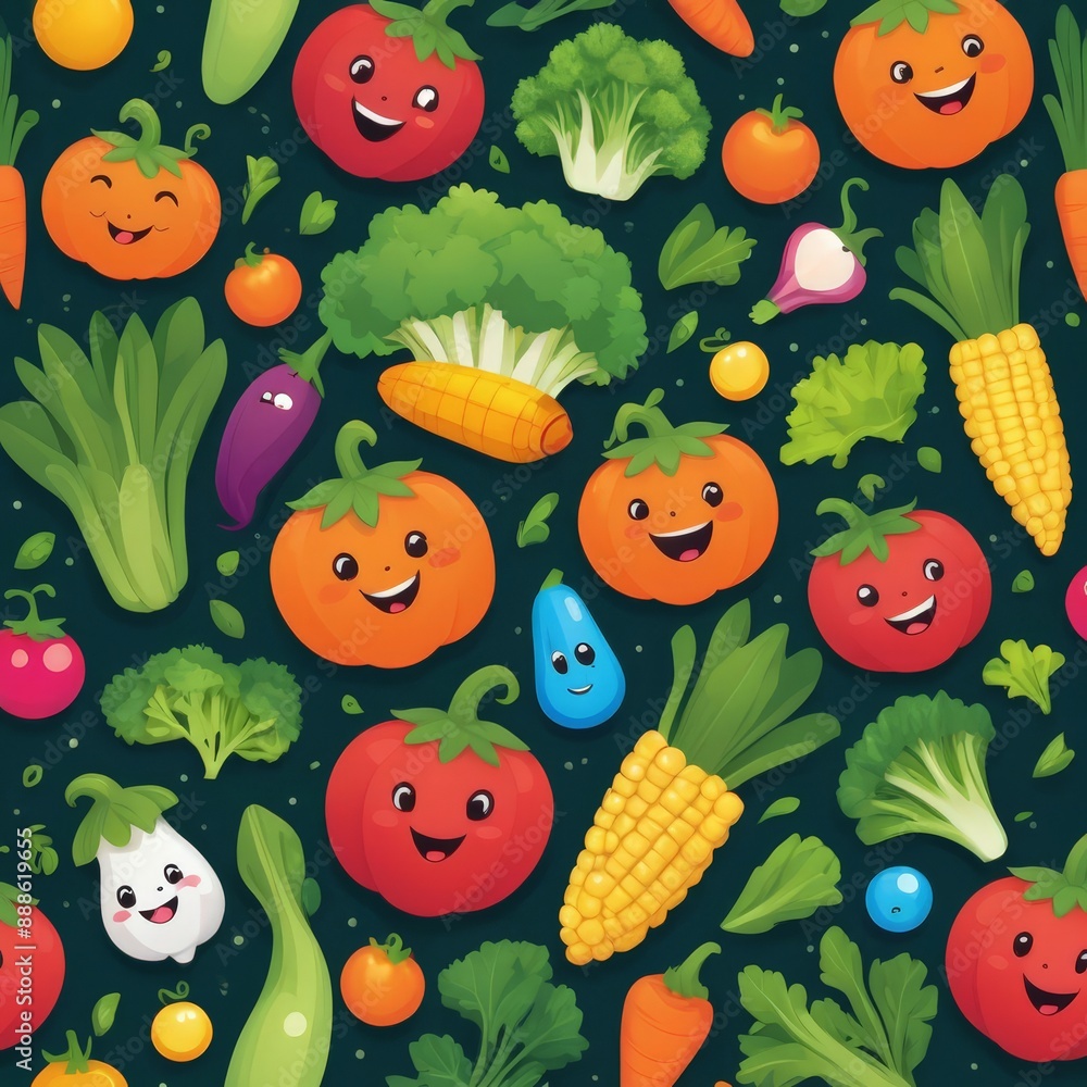 Fototapeta premium vegetables pattern