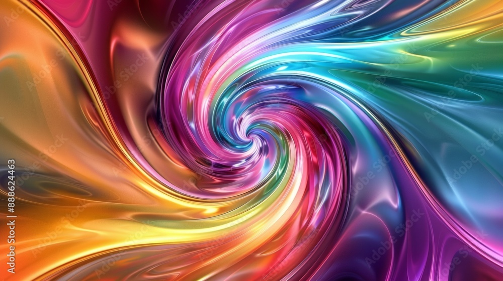 A colorful swirl of paint with a rainbow of colors A colorful swirl of paint with a rainbow of colors