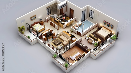 3d floor plan home design