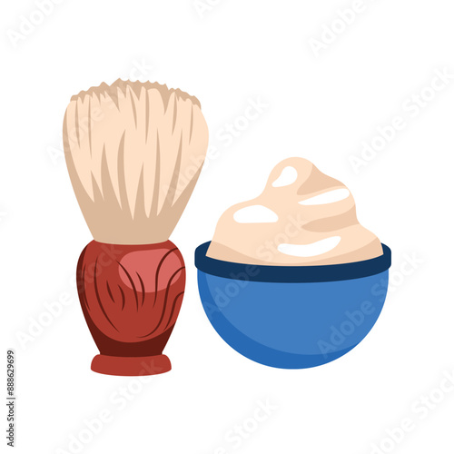 shaving brush with foam barber