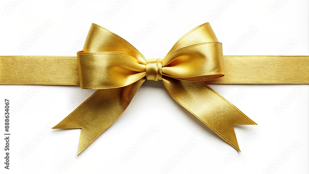 Gold ribbon bow cut out on white background , ribbon, gold, bow, cut out, isolated, white background, decoration, shiny Gold ribbon bow cut out on white background , ribbon, gold, bow, cut out, isolated, white background, decoration, shiny