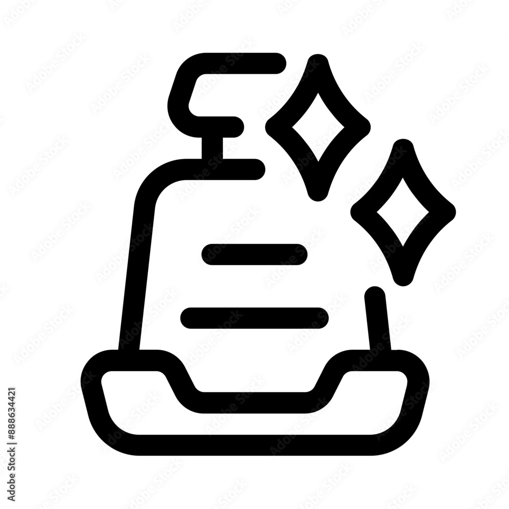 seat cleaning icon with line style, perfect for user interface projects seat cleaning icon with line style, perfect for user interface projects