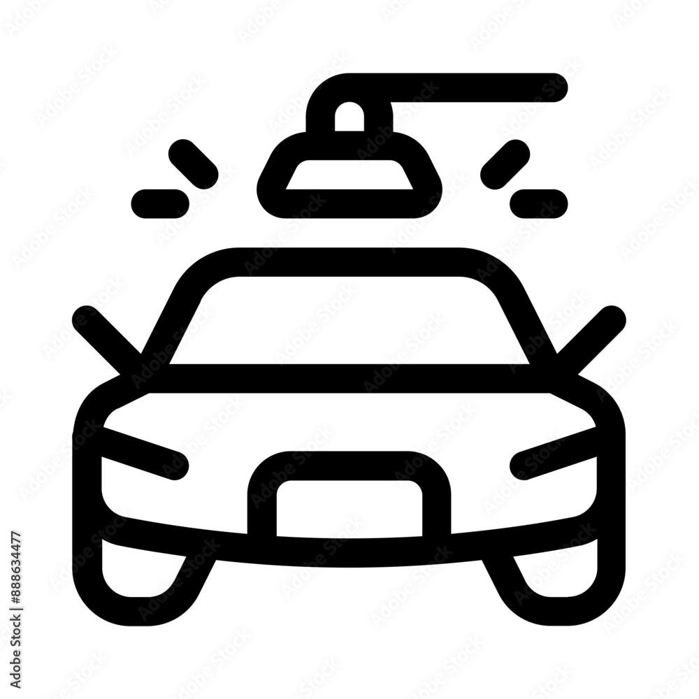 Obraz premium waxing car icon with line style, perfect for user interface projects