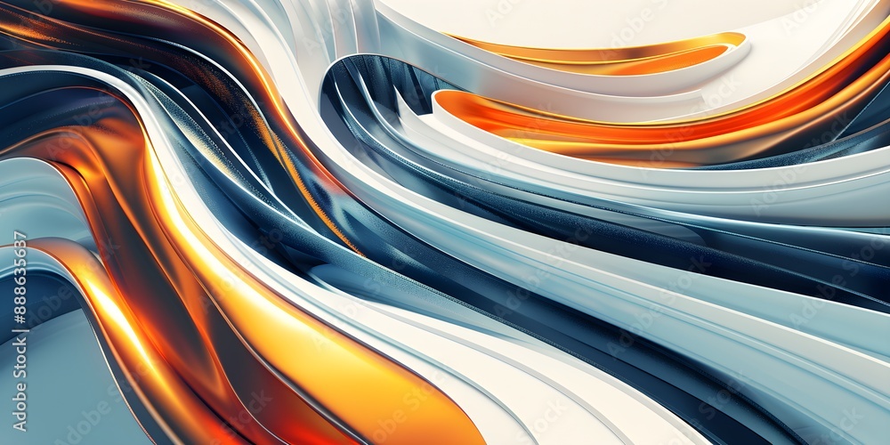 Modern abstract illustration of dynamic lines in motion, creating a sense of speed and futuristic innovation Modern abstract illustration of dynamic lines in motion, creating a sense of speed and futuristic innovation