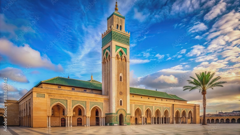 Islamic Moroccan mosque in Rabat, Morocco with stunning architecture ...