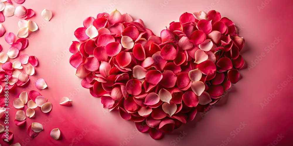 Romantic background with heart shape made of rose petals , love, romance, passion, Valentine's Day, symbol, floral, beautiful Romantic background with heart shape made of rose petals , love, romance, passion, Valentine's Day, symbol, floral, beautiful