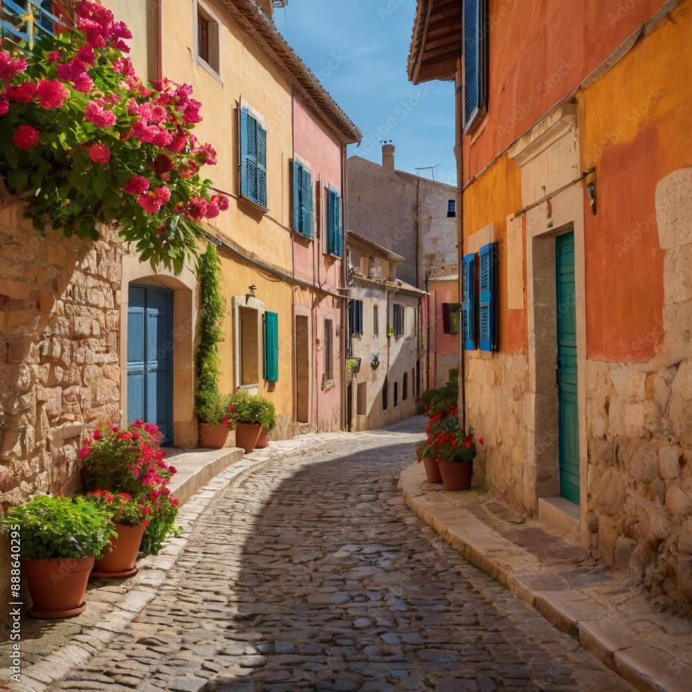 Fototapeta premium street in the old town Generated by Ai 