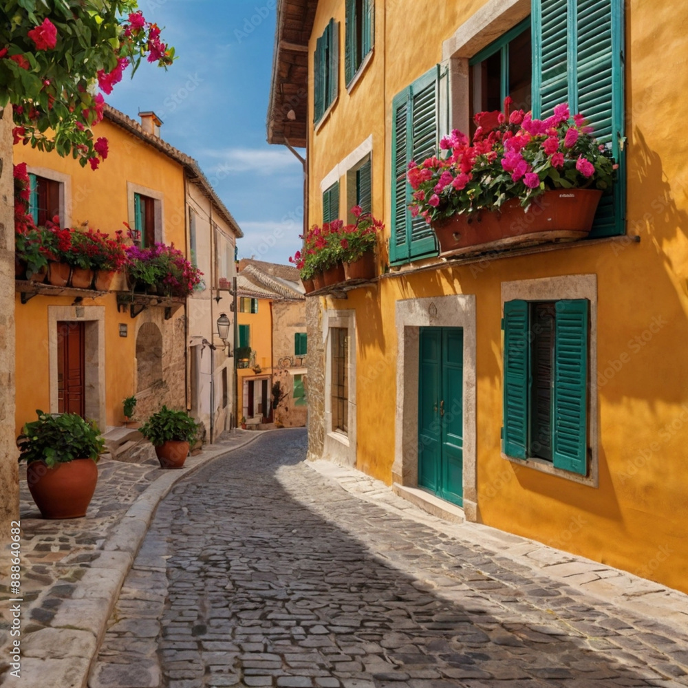 Fototapeta premium street in the old town Generated by Ai 