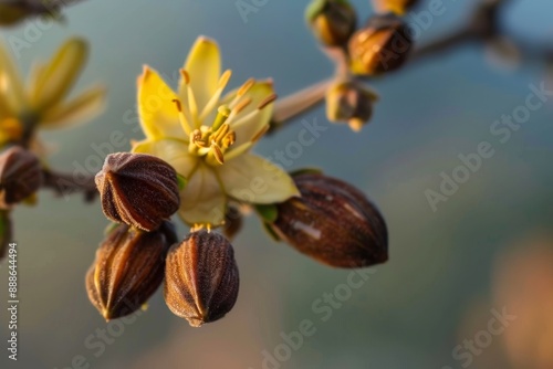 Jojoba seeds produce oil for cosmetics and industries photo