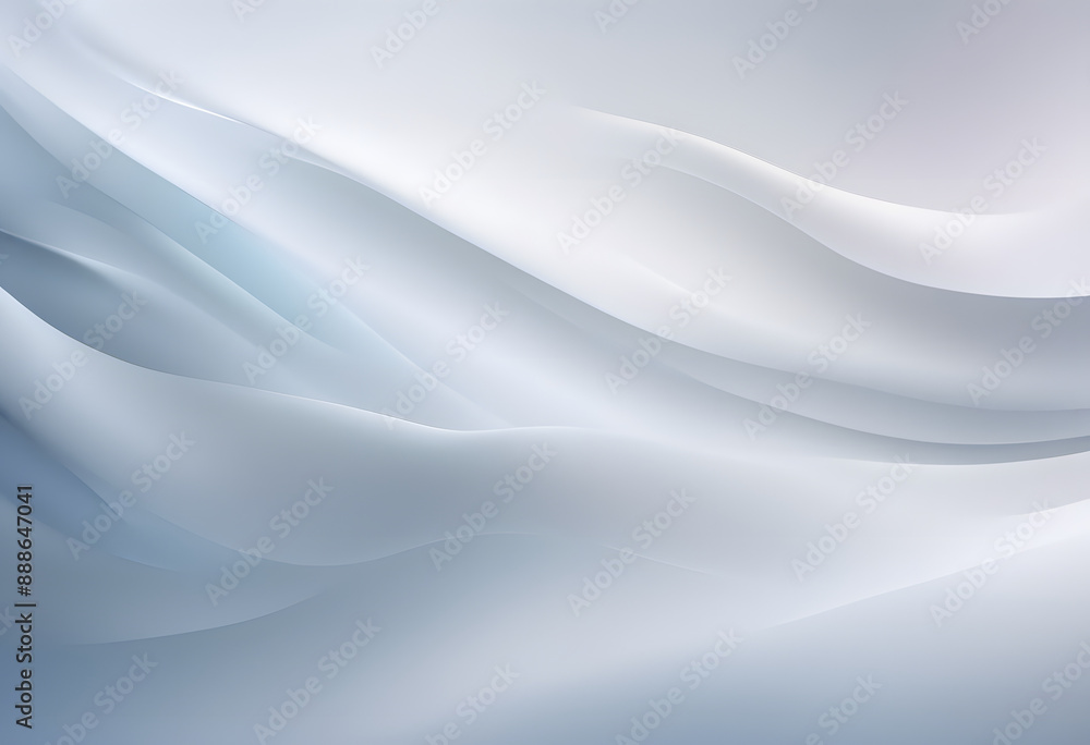 Fototapeta premium Abstract background with smooth, flowing white and gray waves creating a soft, elegant texture.