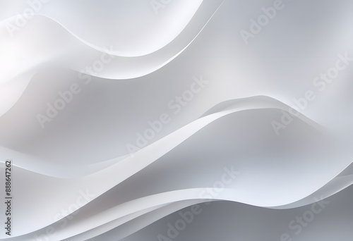 Wallpaper Mural Abstract background with smooth, flowing white and gray waves creating a soft, elegant texture. Torontodigital.ca