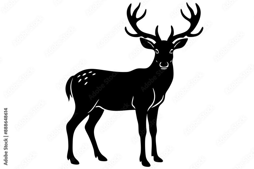 Deer silhouette vector design for commercial use illustration Deer silhouette vector design for commercial use illustration