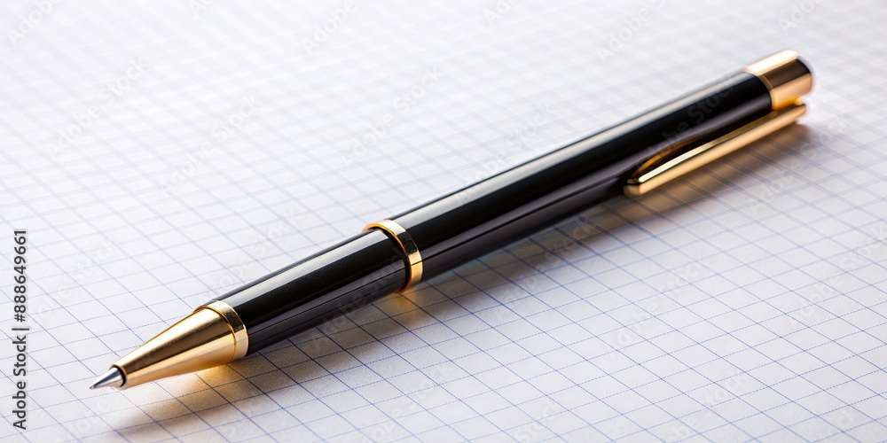 Pen resting on blank paper sheet, Pen, paper, writing, stationary, office supplies, desk, surface, blank Pen resting on blank paper sheet, Pen, paper, writing, stationary, office supplies, desk, surface, blank