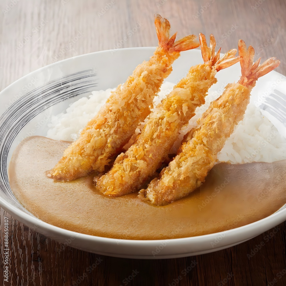Deep fried shrimp with sauce on a black plate Deep fried shrimp with sauce on a black plate