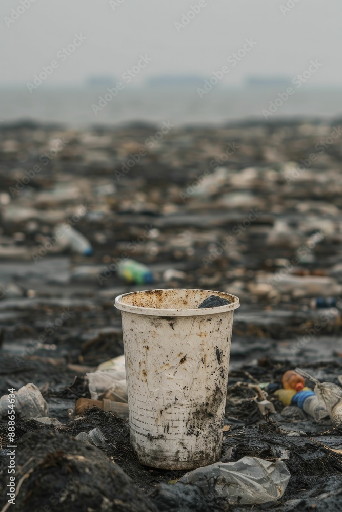 Obraz premium Environmental burden analysis, illustrating detailed examinations of environmental impacts