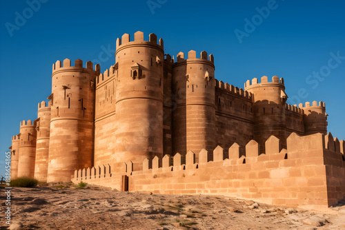 Wallpaper Mural The Impressive Fortress: An Awe-inspiring View of a Timeless Citadel against a Blue Sky Torontodigital.ca